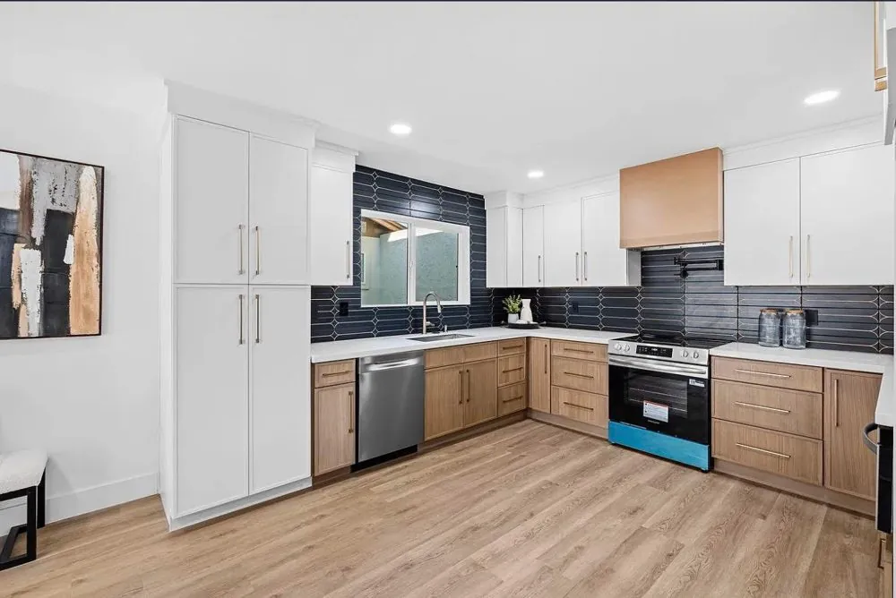 Modern kitchen remodel with custom cabinets